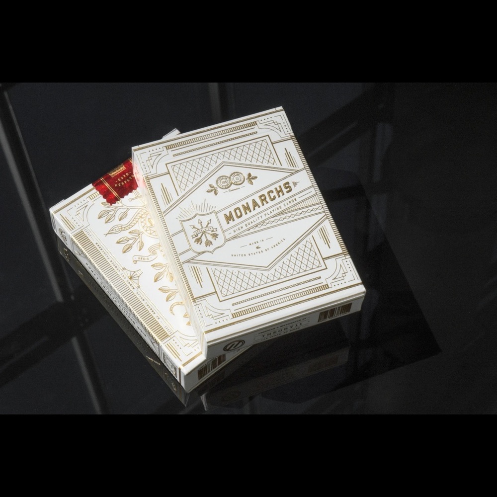 White Gold Monarch Playing Cards (Rare)